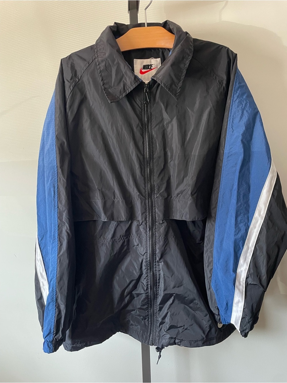 90s Vintage Nike Colorblock Windbreaker Jacket Big Swoosh White Label Large Mens